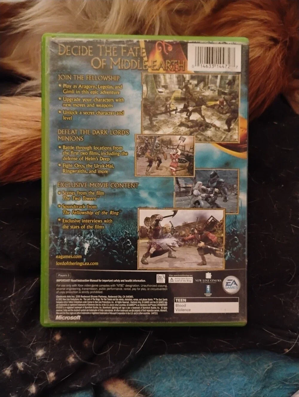 The Lord Of The Rings The Two Towers Game Disc And Case Microsoft Xbox